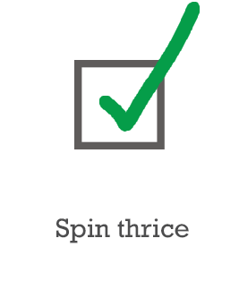 Spin thrice