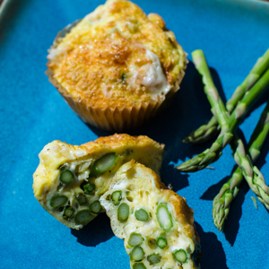 Asparagus and Cheese Frittata Muffins