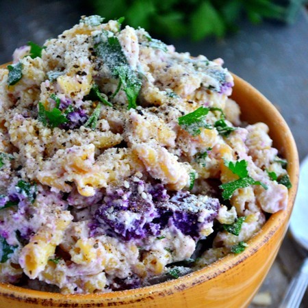 Dairy Free ‘Creamy’ Potato Pasta Salad