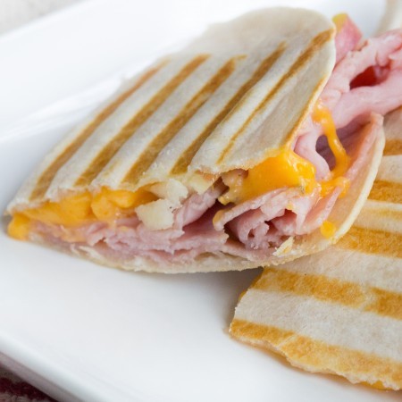 Ham Cheddar and Apple Quesadillas
