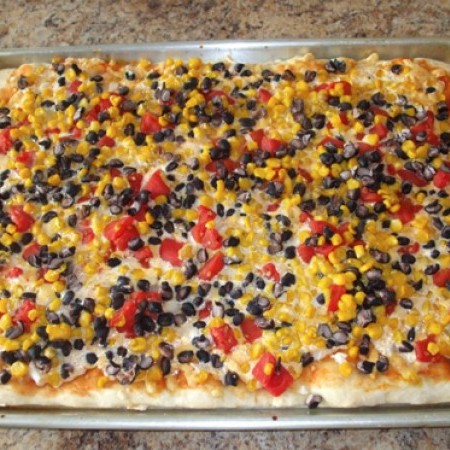Flat Bread Salsa Pizza