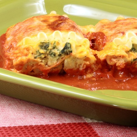 Go Veggie! Chicken and Spinach Lasagna Rolls