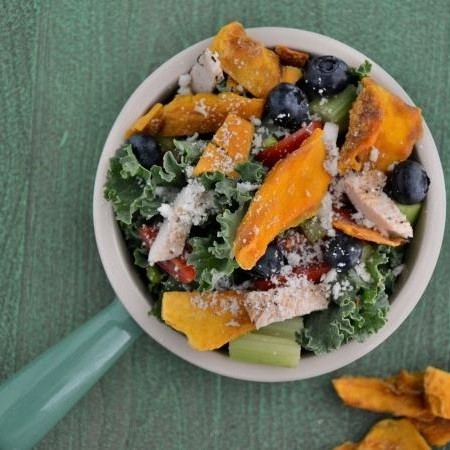 Summertime Mango Chicken Salad with Blueberries