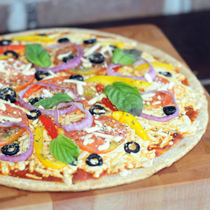 Herb Flatbread with GO Veggie! Dairy Free Mozzarella Style Shreds