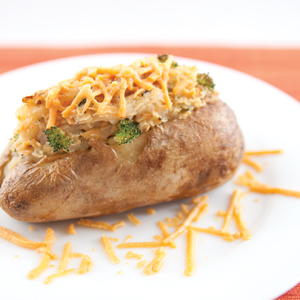 Twice-Baked Potatoes with a Broccoli and Cheese Filling (gluten-free)
