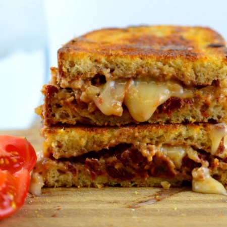 Walnut, Sun Dried Tomato & Basil Grilled Cheese Sandwich